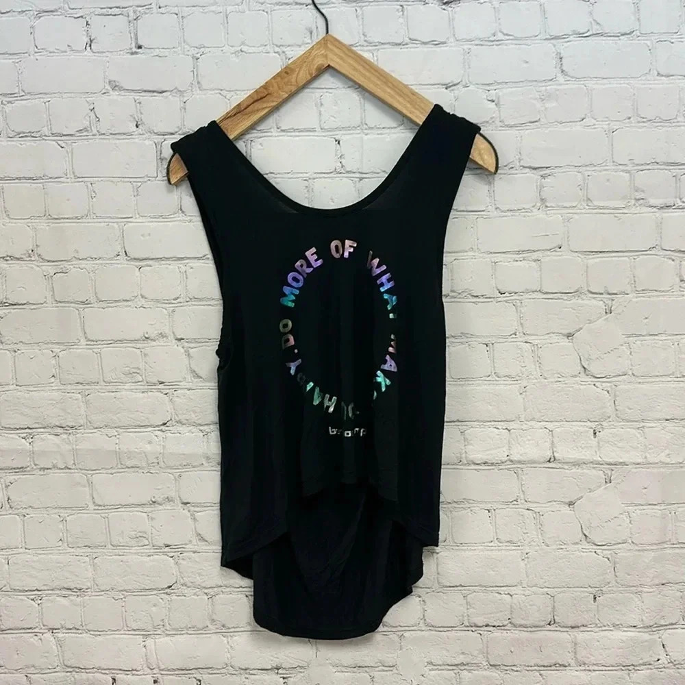 Burn Bootcamp open back tank with graphic size S EUC